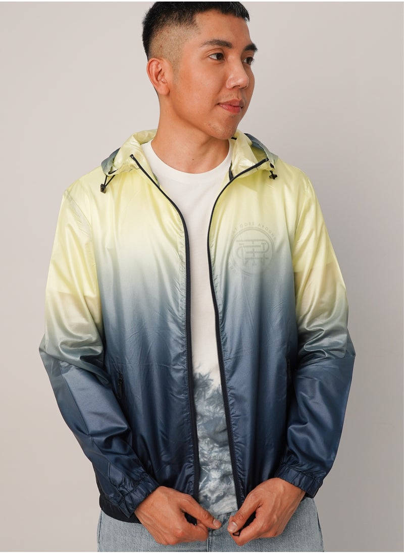 JACK & JONES - Men’s Two Tone long Sleeves Hoodie in Neon Light - Image 1