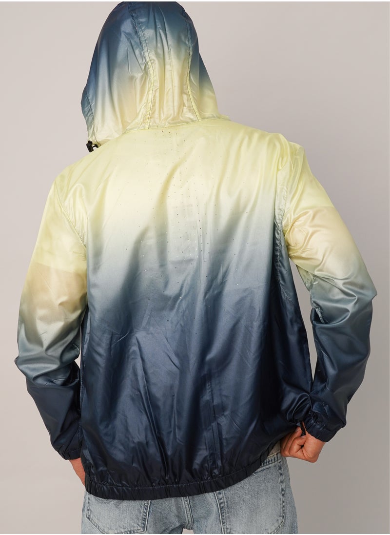 JACK & JONES - Men’s Two Tone long Sleeves Hoodie in Neon Light - Image 1