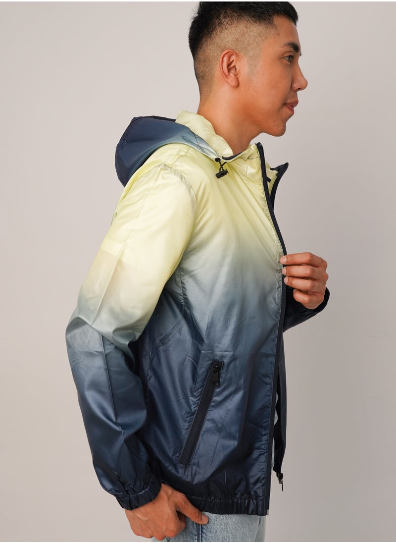 JACK & JONES - Men’s Two Tone long Sleeves Hoodie in Neon Light - Image 1