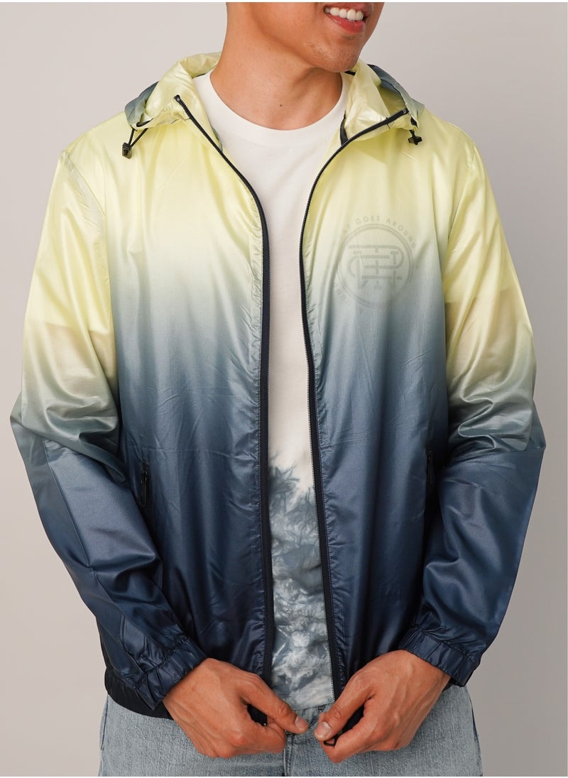 JACK & JONES - Men’s Two Tone long Sleeves Hoodie in Neon Light - Image 1