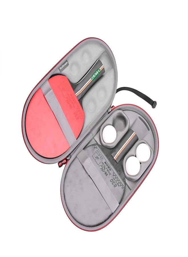 Ruilicase Carrying Case for Small Ping Pong Paddles/Table Tennis Paddles/Racquet Cyber Shape Hexagon,Fits for 2 Paddles and 4 balls,Fit maximum paddles size is 15 * 28.5cm (Black) - Image 1