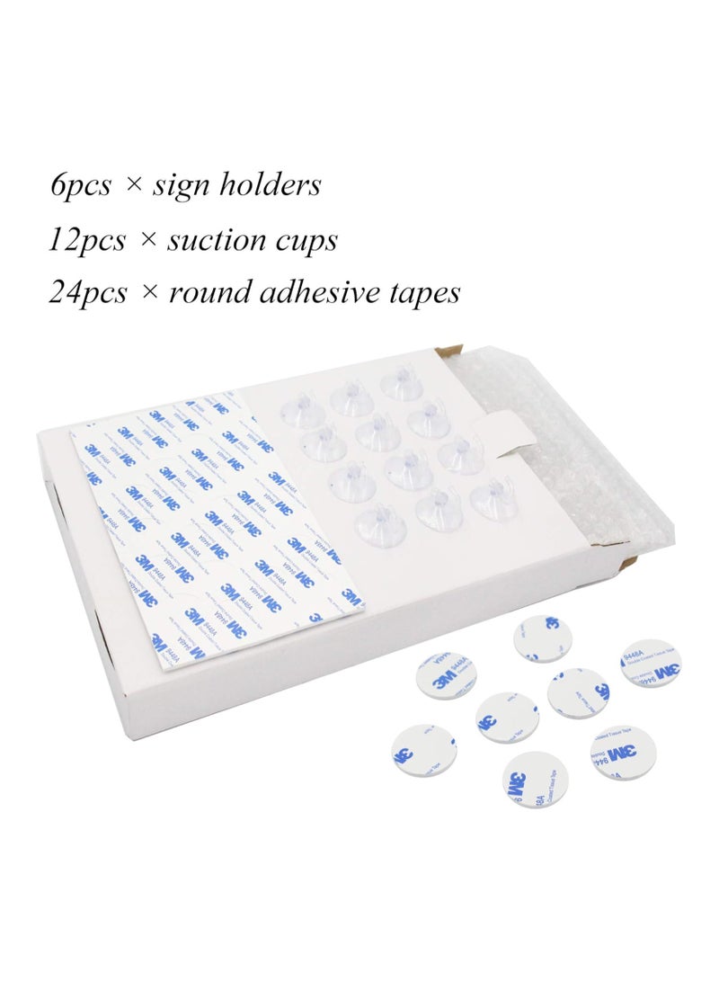 TPGP 6-Pack Wall Mount Acrylic Sign Holder 8.5 X 11 Clear Plastic Display Frames for Document Paper, Picture, Posters, Certificate Photo & Menu - Image 2