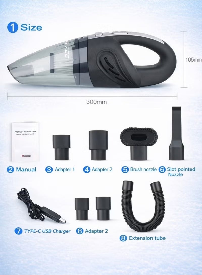 LIMOS Handheld Vacuum Cleaner Cordless High Power 120W 3200pa Vacuum Dust Busters Cordless Rechargeable Portable for Pet Pair Sofa Car Office Vacuum Cleaner - Image 3