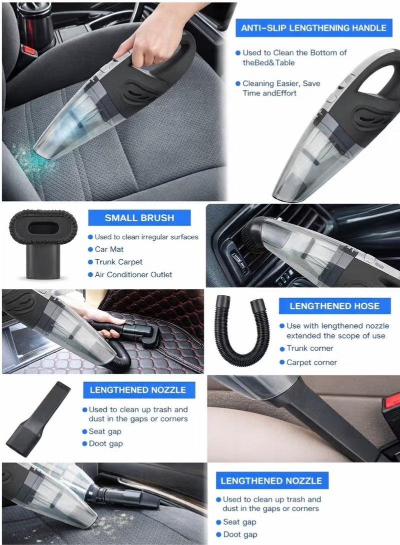 LIMOS Handheld Vacuum Cleaner Cordless High Power 120W 3200pa Vacuum Dust Busters Cordless Rechargeable Portable for Pet Pair Sofa Car Office Vacuum Cleaner - Image 2