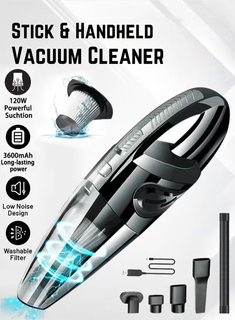 LIMOS Handheld Vacuum Cleaner Cordless High Power 120W 3200pa Vacuum Dust Busters Cordless Rechargeable Portable for Pet Pair Sofa Car Office Vacuum Cleaner - Image 1