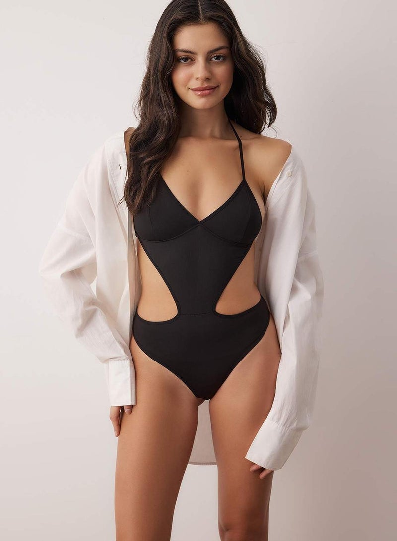 trendyol Black Micro Binding Detailed Bodysuit Thmaw26Bd00019 - Image 2