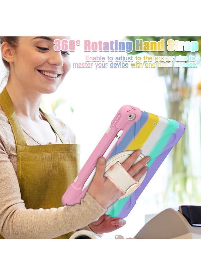 روك بو - حافظة غطاء لجهاز iPad 10.2 حافظة 2021 iPad 9th/2020 iPad 8th/2019 iPad 7th Generation، حافظة متينة مقاومة للصدمات مع حامل دوار واقٍ لجهاز iPad 10.2" من الجيل التاسع/الثامن/السابع - Image 1