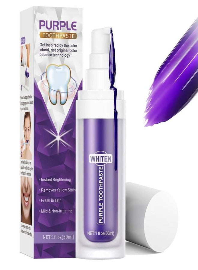 Vanish Purple Toothpaste for Teeth Whitening - Instant Whitening Colour Corrector Serum - Purple Toothpaste Whitening for Neutralizes Tooth Stains - Color Corrector - Image 1