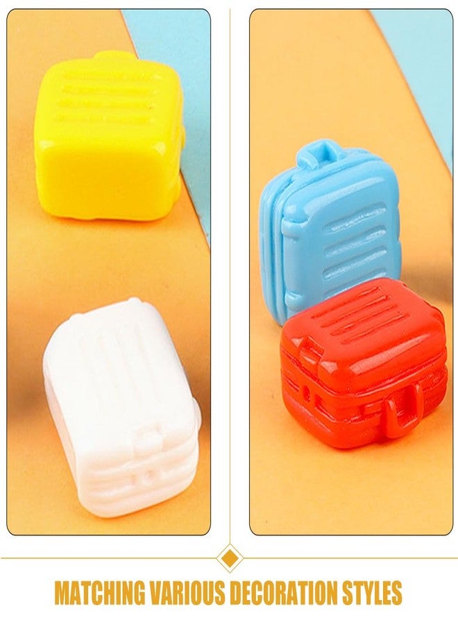 VICASKY 6Pcs Mini Suitcase Party Favor Box Realistic Small Doll Luggage Dollhouse Decor Accessories for DIY Micro-Scene Layouts Chic Adornments Tiny House Display 1.08 * 0.94 * 0.59inch - Image 3