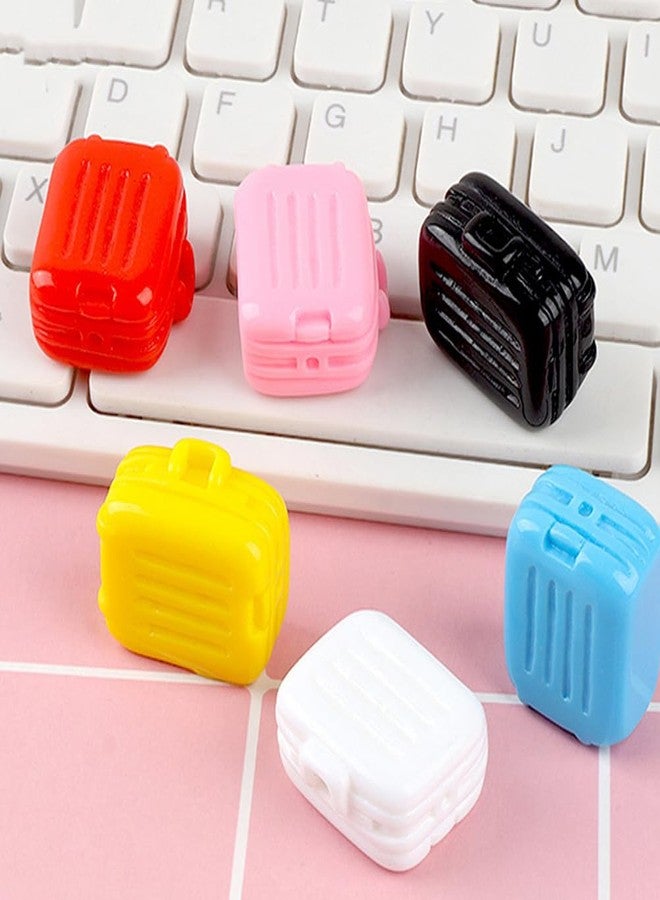 VICASKY 6Pcs Mini Suitcase Party Favor Box Realistic Small Doll Luggage Dollhouse Decor Accessories for DIY Micro-Scene Layouts Chic Adornments Tiny House Display 1.08 * 0.94 * 0.59inch - Image 2