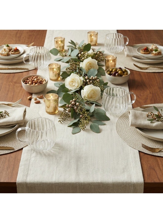 Zence Design Sabah Fluted Lightweight Thin-Wall Glass Tumblers - Coffee Mugs 400 ml Ribbed - Image 5