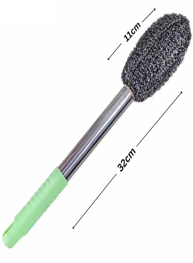 JAY EMPIRE Long Handle Bottle Cleaning Brush - Stainless Steel Scrubber for Water Bottles, Containers, Vases, and Glasses - Multipurpose Kitchen and Bathroom Cleaner with Gap Cleaning Wire (PACK OF 1) - Image 2