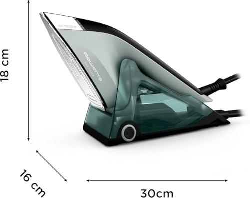 Rowenta 2-in-1 Duo Force Iron and Steamer for Clothes, 1700W Steam Iron, Stainless Steel Soleplate, Ultra-Lightweight, Detachable 13.5-oz Water Tank, Clothes Steamer, Anti-Drip, Black & Green, JR4030 - Image 5