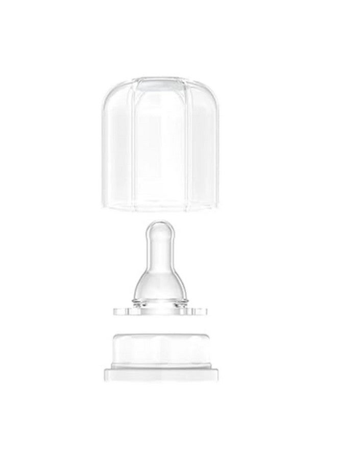 لايف فاكتوري زجاجات أطفال زجاجية من لايف فاكتوري مزودة بحماية من السيليكون - عبوة من قطعتين، 9 أونصات، لون كرنب - Image 2