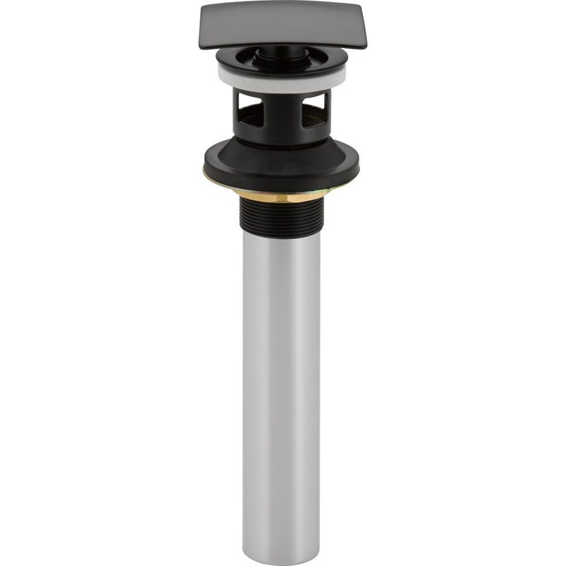 Delta Faucet 72175BL NA Square Push PopUp with Overflow Matte Black - Image 2