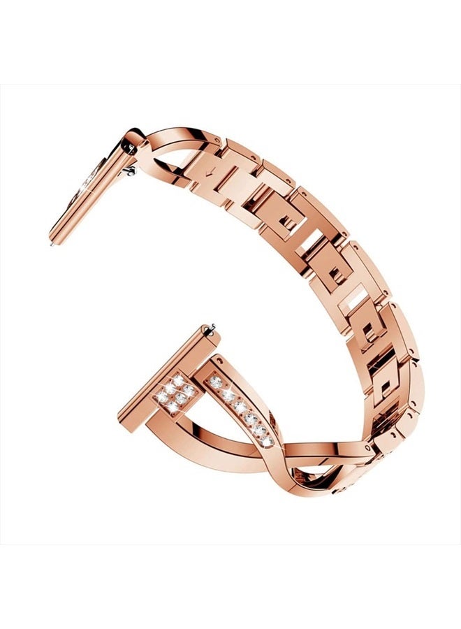 Sankel Bands Compatible for Samsung Galaxy Watch 5 Band 44mm/40mm, Galaxy Watch 5 Pro Band 45mm, 20mm Metal Bracelet Replacement Strap Wristband for Galaxy Watch 5/Watch 4/Watch 4 Classic (Rose Gold) - Image 4