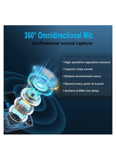 Generic Wireless Microphones with Charging Case Portable Video Recording Studio Rechargeable Mic Receiver Low Latency Interview (1 Lightning MIC)  - Image 2