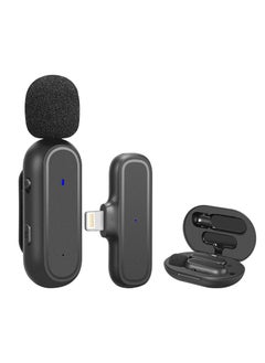 Generic Wireless Microphones with Charging Case Portable Video Recording Studio Rechargeable Mic Receiver Low Latency Interview (1 Lightning MIC)  - Image 1