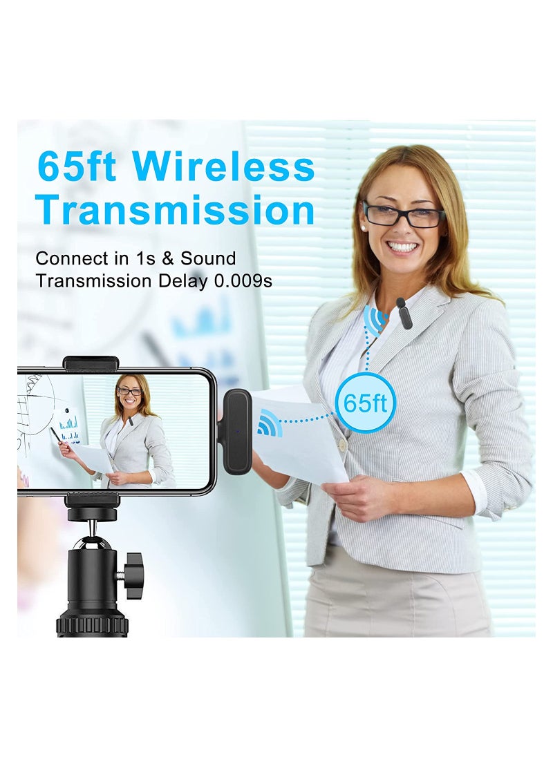 Generic - Wireless Microphones with Charging Case Portable Video Recording Studio Rechargeable Mic Receiver Low Latency Interview (1 Lightning MIC) - Image 1