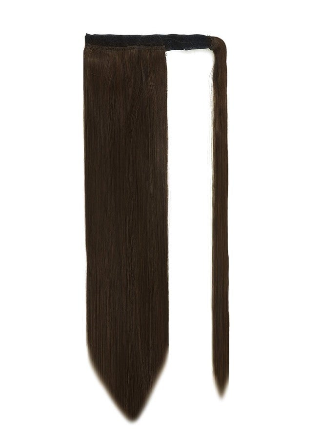 Rapidsflow® Straight Wrape Around Ponytail Hair Extensions For Women And Girls (Dark Brown) - Image 4