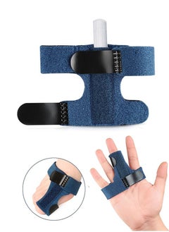 Trigger Finger Splint for Right and Left Hand, Mallet Finger Brace for Index Middle Ring, for Straightening Dislocated Fingers, Releasing Arthritis Pain (Blue)