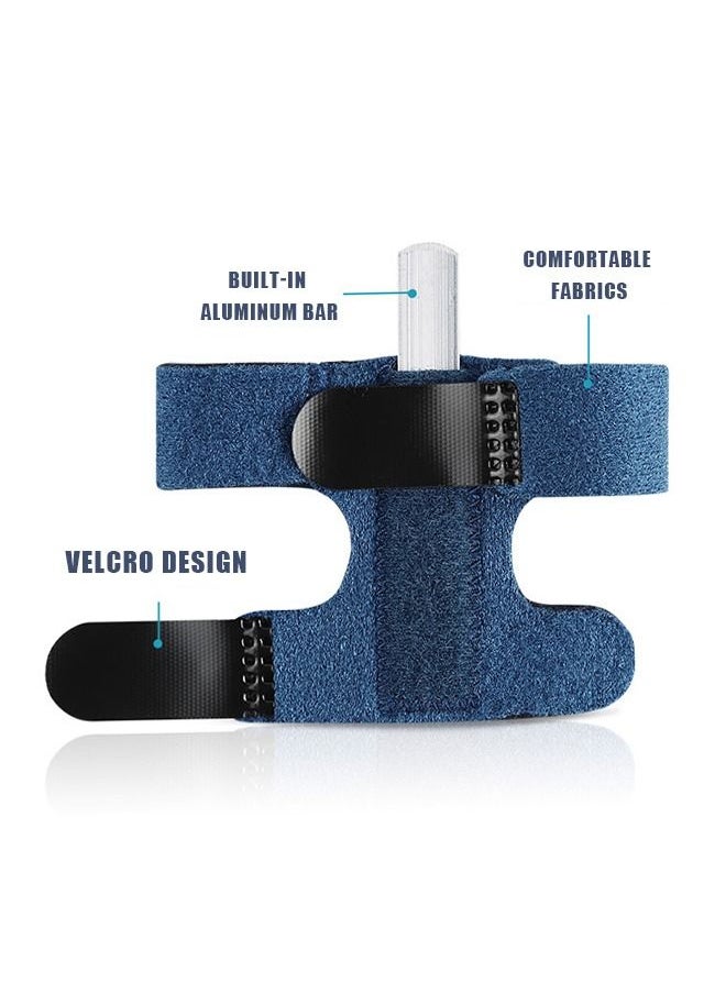 Generic - Trigger Finger Splint for Right and Left Hand, Mallet Finger Brace for Index Middle Ring, for Straightening Dislocated Fingers, Releasing Arthritis Pain (Blue) - Image 1