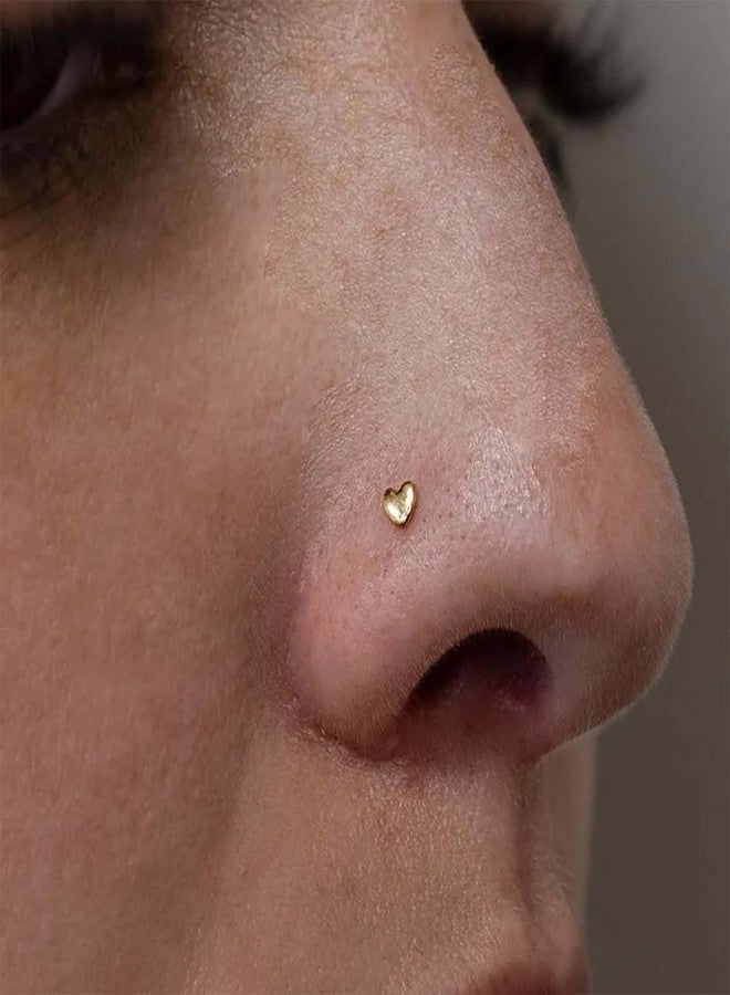 VAMA FASHIONS 12Pcs 18K Gold Plated Stainless Steel Anti Tarnish Mini Nosepin Piercing Nose Ring Hypoallergenic Pierced Nose Studs Small Tiny Nosering Pins Set for Women - Image 5