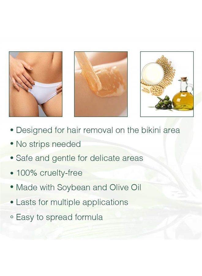 Clean + Easy Brazilian Hard Wax, Full Body Hair Removal For All Skin Types, 14 oz