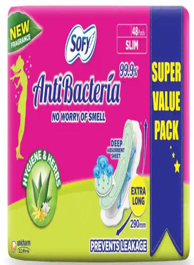 Sofy Antibacteria Extra Long Pads for women- 48 Count (3 Packs) - Image 1