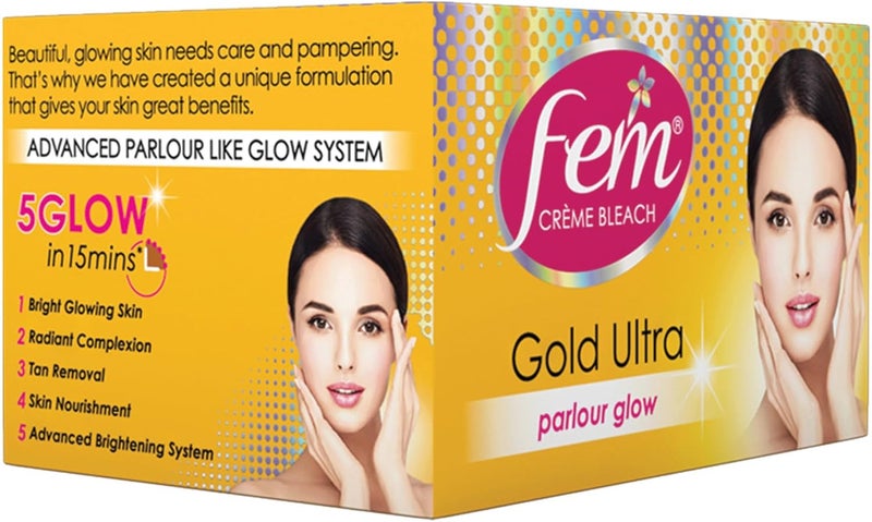 Fem Gold Ultra Cream Bleach 30gm - Image 2