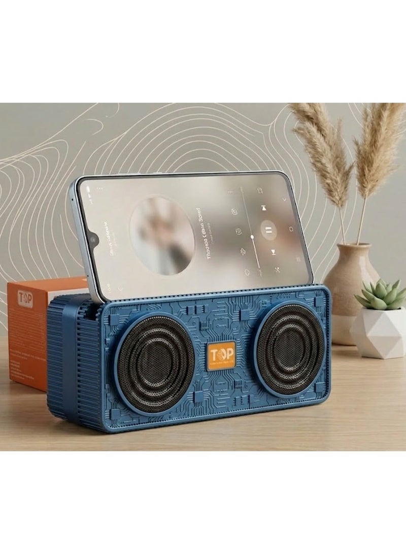 TOP T301 Portable Bluetooth Speaker with Powerful Bass, 10W, USB, AUX, and TF Card Connectivity – Wireless Hi-Fi Speaker - Image 1