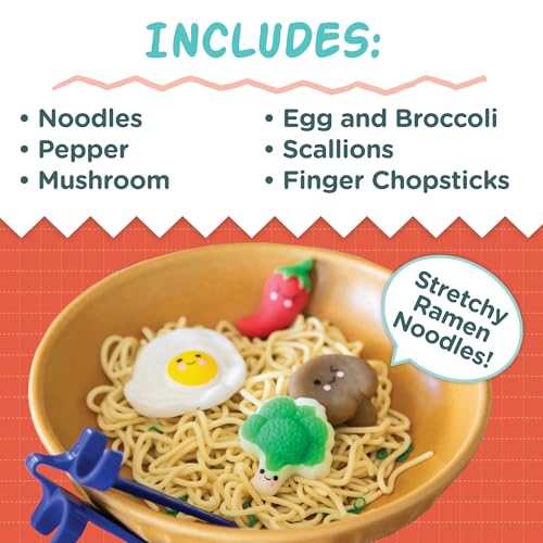 MindWare Foodie Fidgets Ramen Noodles and Toppings Set of Squishy Toys for Kids and Adults Ages 5 and Up - Image 5
