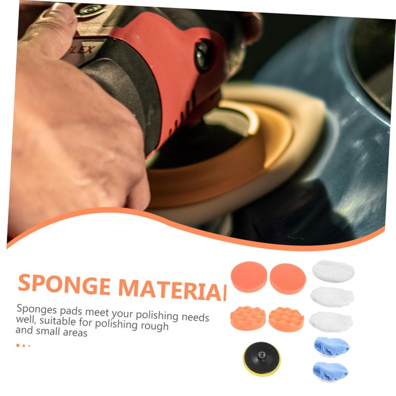 10 Pcs Car Polisher Buffing Pads For Drill Buffer Attachment Car Detailing Kit - Image 4