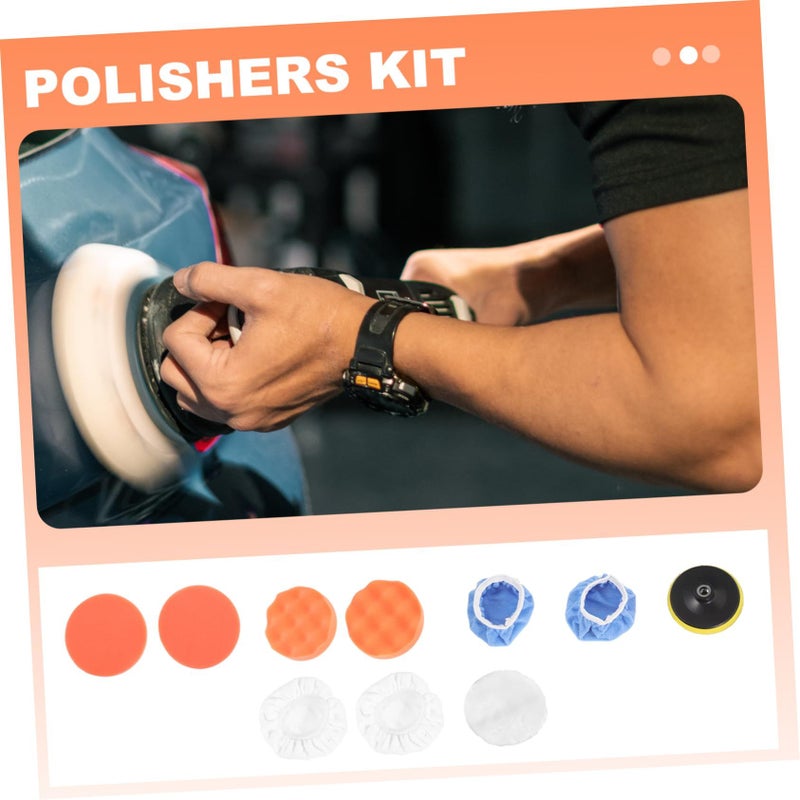 10 Pcs Car Polisher Buffing Pads For Drill Buffer Attachment Car Detailing Kit - Image 5