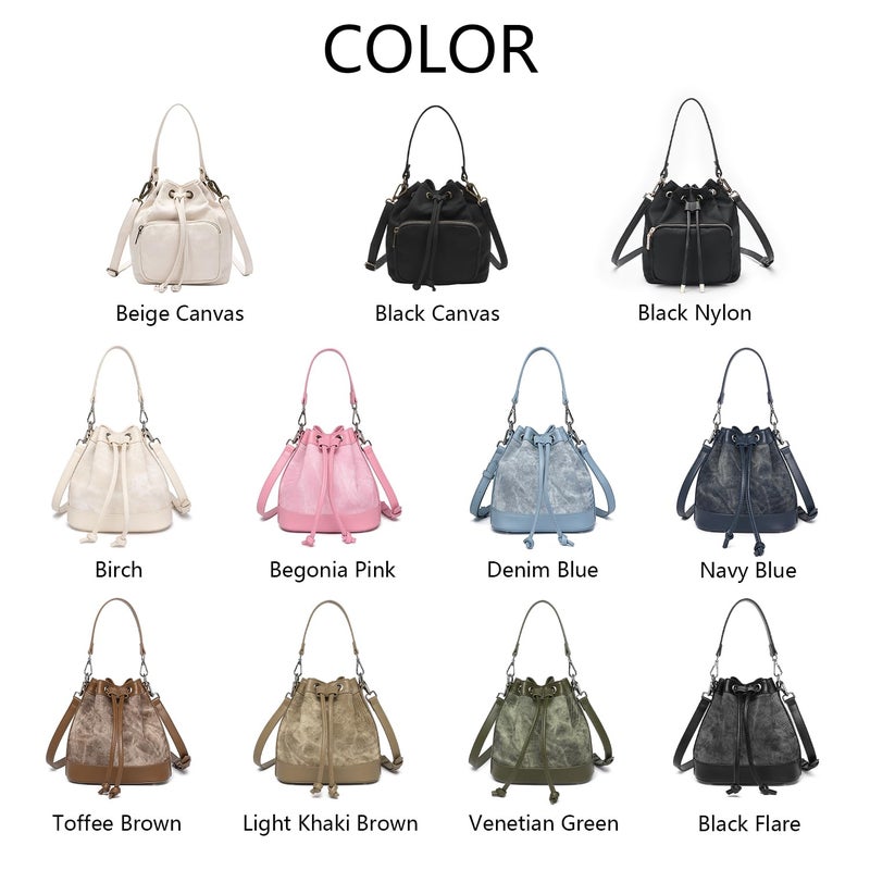 YONBEN Crossbody Bag for Women Stylish Bucket Handbag Lightweight and Convenient Ideal for Everyday Use (Beige) - Image 5