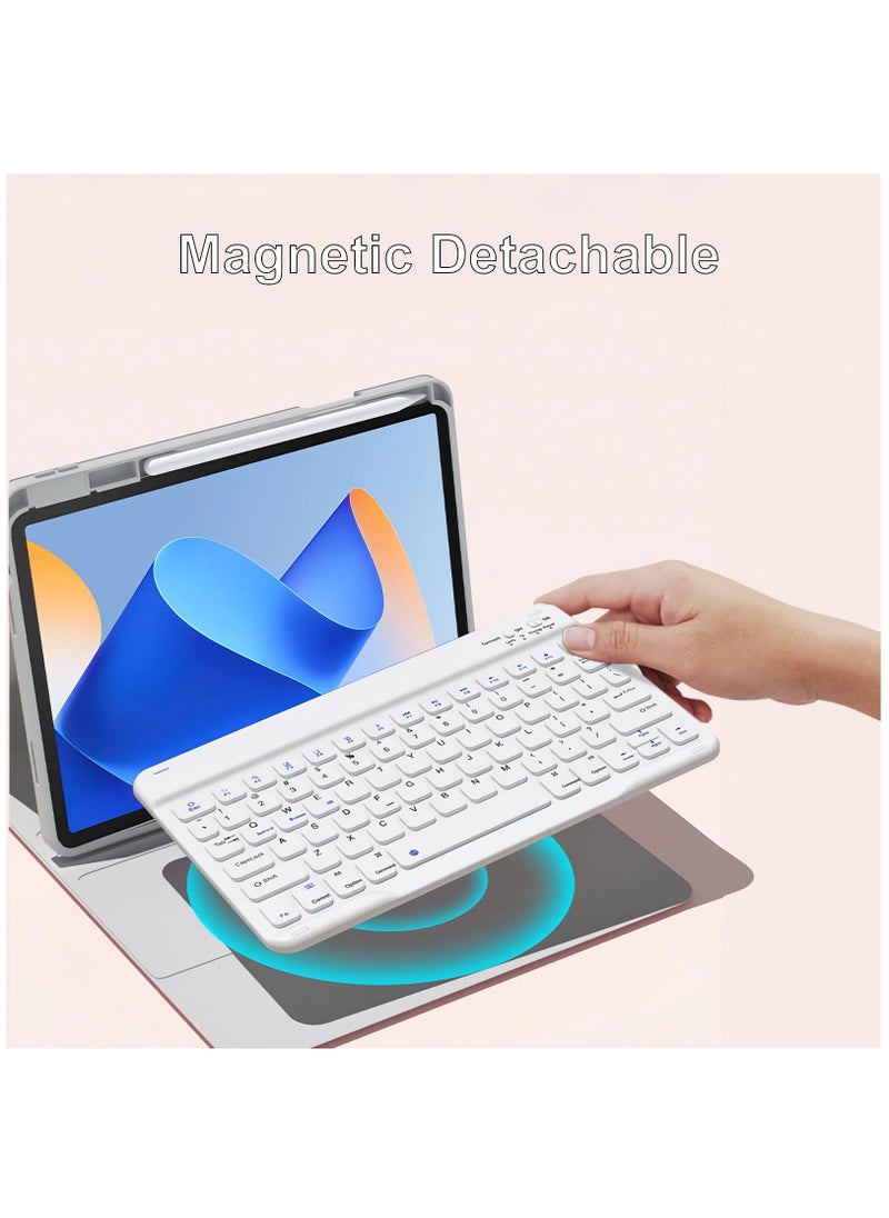 SYOSI - Keyboard Case for Huawei Matepad 10.4" [7 Color Backlit] [Built-in Pencil Holder] [360 Rotation] Magnetic Detachable Bluetooth Keyboard, Gray - Image 1
