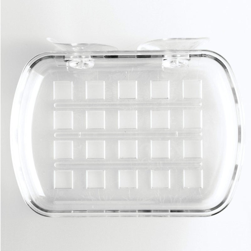 iDesign BPA-Free Plastic Suction Bar Soap Dish - 5.25" x 4" x 2", Clear,19600 - Image 5