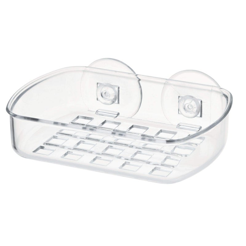 iDesign BPA-Free Plastic Suction Bar Soap Dish - 5.25" x 4" x 2", Clear,19600 - Image 4