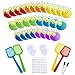 HOOJOJO 28 Fly Cards4 Fly Swatter Fly Swatting Games Sight Words Games Math Game for Kids Blank CardsErasable Card 4 Inch - Image 2