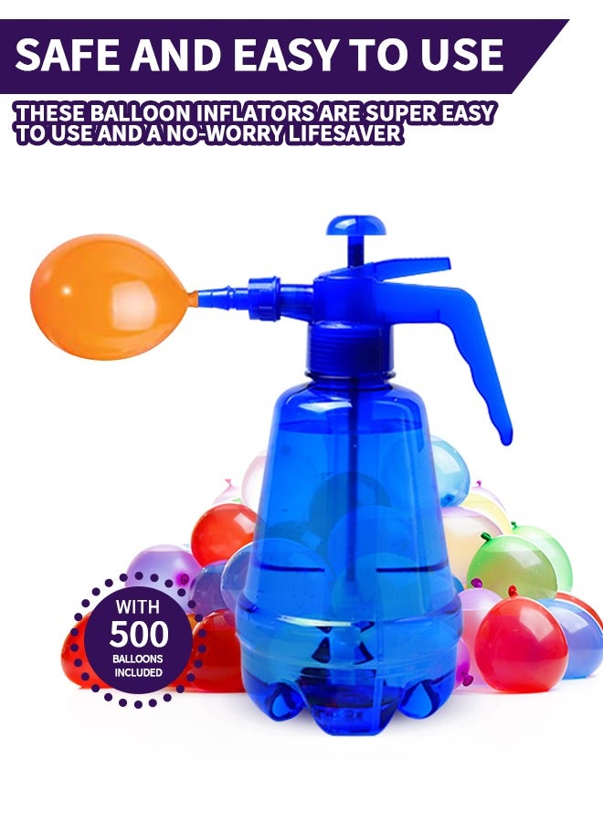 GROIC Water/Air Balloon Pumping Station Emoji Blaster - 500 Balloons Water Filler Balloon Pump Kit - Summer Outdoor Backyard Fun Activity For Kids - Image 3
