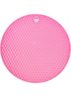 Afili Home Practical Silicone Trivet Honeycomb Patterned Kalburabastı Mold Round Colored Silicone Trivet - 1 Piece  - Image 2