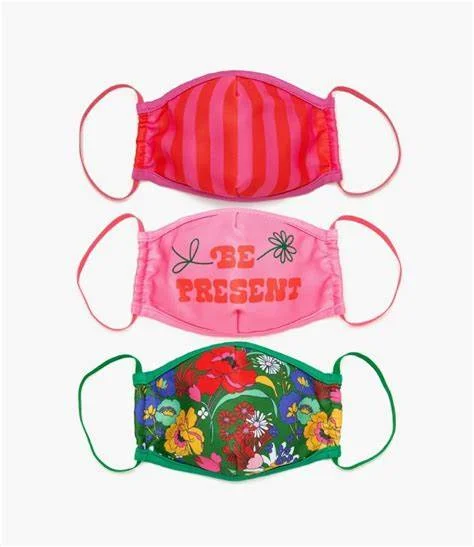 ban.do Positivity Mask - Set of 3, Be Present/Superbloom/Stripe