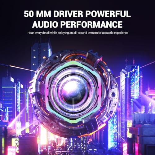 EKSA E1000 V2 Gaming Headset, PC Headset with USB C Plug, Wired Headphones with Noise Canceling Microphone, 7.1 Surround Sound, RGB Light, include USB Adapter for Computer,Mac, PS4/PS5 Console, Laptop - Image 5