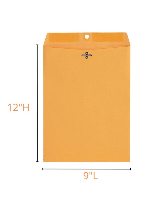 1InTheOffice - Manilla Envelopes Brown Clasp Envelopes 9X12 Moistureactivated Glue Adhesive Catalog Envelopes For Filing Storing Mailing Documents 9L X 12H (12/Pack) - Image 1