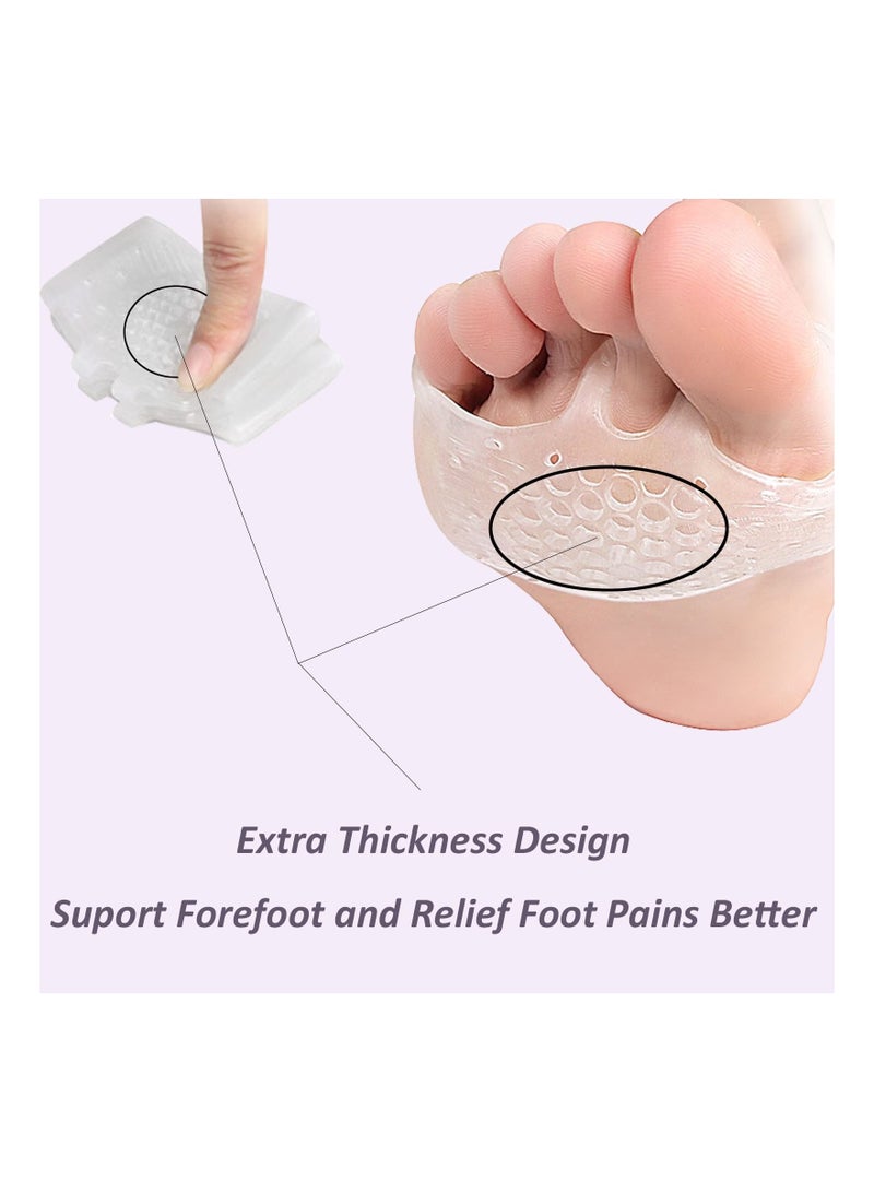 Ocean Metatarsal Pads for Women Mens 3 Pairs, Upgraded Extra Thickness Reusable Silicone Gel Metatarsalgia Cushions Foot Pads Ball of Foot Pain Relief, Ball of Foot Cushions for Women - Image 4