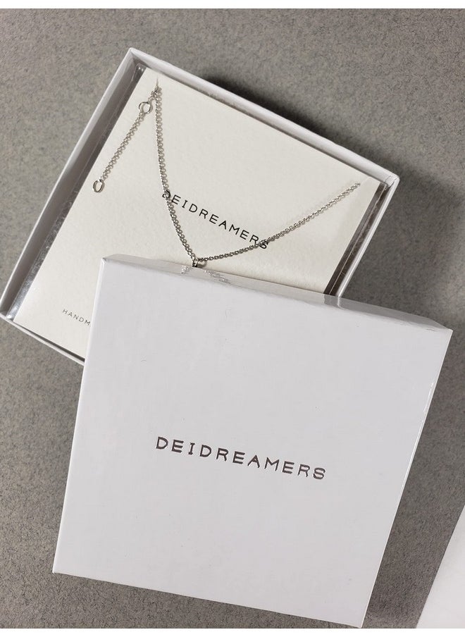 Deidreamers - Sterling Silver Side Mini Initial Necklace K - Image 1