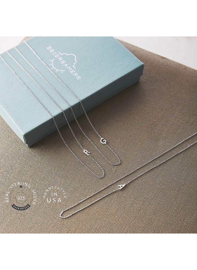 Deidreamers - Sterling Silver Side Mini Initial Necklace K - Image 1