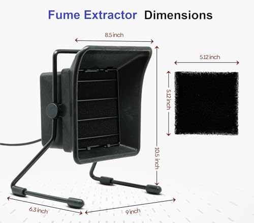Valtcan Solder Fume Extractor Smoke Absorber Remover VALT921 Bench Top Tiltable Wide Fan Hood Workstation - Image 3