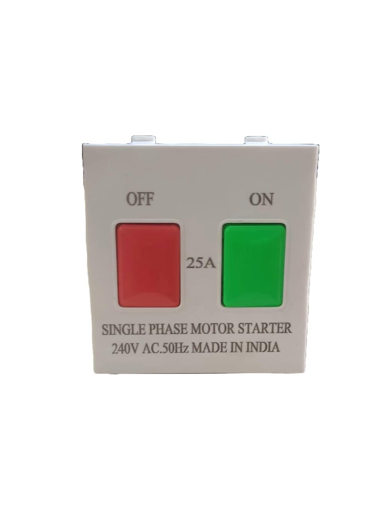 SEER SEER Single Phase Motor Starter Switch 25A 240V AC 50Hz White  - Image 1