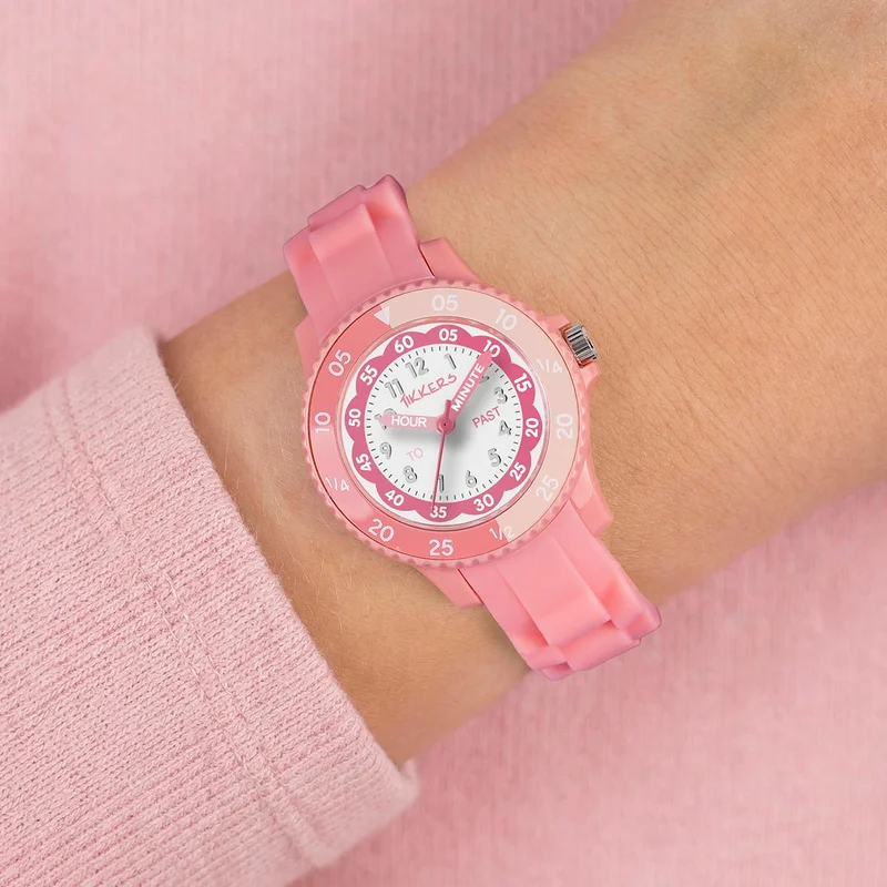 Tikkers  Tikkers Pink Silicone strap Timer Teacher Watch - ATK1098 for Women | Best Price UAE